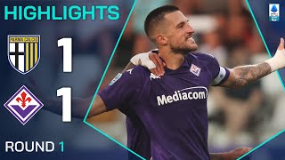 PARMAFIORENTINA 11  HIGHLIGHTS  Biraghi rescues a point with a screamer  Serie A 202425 [upl. by Haduhey13]