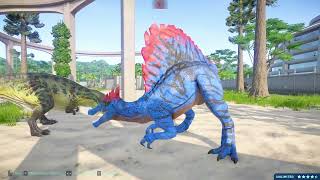 Jurassic World Dominion Hunting Spider Giganotosaurus Titan Spinosaurus still strong in park [upl. by Meridith]