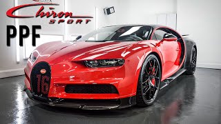 PPF INSTALL on This £3500000 Bugatti Chiron Sport PPF [upl. by Vatsug407]