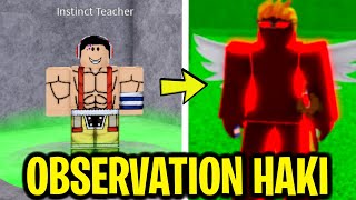 HOW TO UNLOCK OBSERVATION HAKI FAST IN BLOX FRUITS Roblox [upl. by Aimet429]