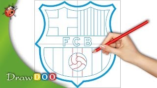 FC Barcelona Logo from FIFA logos Drawing Tutorial [upl. by Maximo]