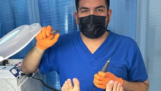 PROCESO COMPLETO DE QUIROPODIA pedicure satisfying pedicure cure [upl. by Ardnua]