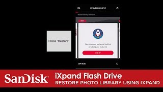 iXpand Flash Drive  Restore Photo Library Using iXpand [upl. by Odradlig]