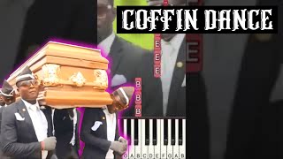 Coffin Dance  EASY Piano Tutorial shorts [upl. by Martijn945]