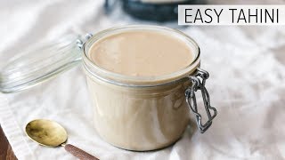 EASY TAHINI SUPER CREAMY  the best tahini recipe [upl. by Lesli351]