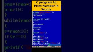 C program to convert digit into words using if else Part 66  C Programming cprogramming [upl. by Nivrad324]