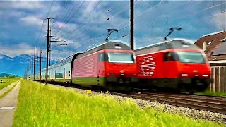 🇨🇭 Swiss Trains at Wichtrach  Schweizer Züge in Wichtrach  May 2024 [upl. by Yerggoeg]