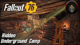 Hidden Underground Camp  FALLOUT 76  Camp Building Guide [upl. by Annaeerb]