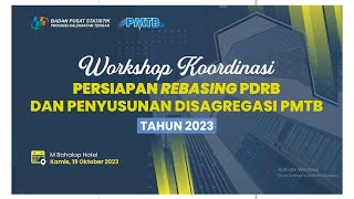 Workshop Koordinasi Persiapan Rebasing PDRB dan Penyusunan Disagregasi PMTB Tahun 2023 [upl. by Ailelc983]