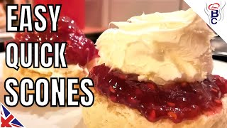 National Cream Tea Day  How To Make Scones For Clotted Cream Recipe FoolProof Fast British Cooking [upl. by Annekim]