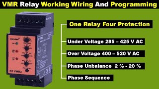 Three Phase Voltage Monitoring Relay  vmr relay  Phase Failure Relay TheElectricalGuy [upl. by Keldon]