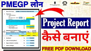 PMEGP Loan Project Report PDF Download 2024  PMEGP Project Report Kaise Banaye [upl. by Atela116]