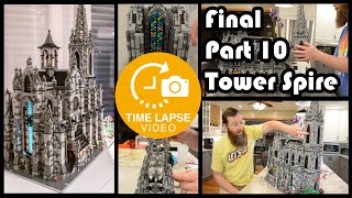 Lego Gothic Cathedral speed build  Final Part 10 Tower Spire amp Review [upl. by Boarer]