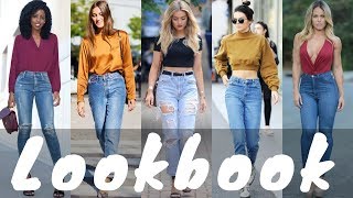 Latest High Waisted Jeans Outfit Ideas for Spring 2018 Lookbook [upl. by Ykcim210]