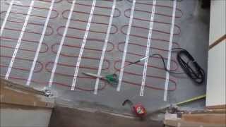 How to install underfloor heating and tile with large porcelain tiles [upl. by Dupin856]