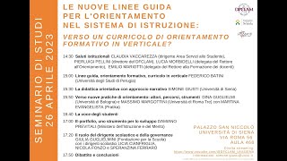 Le nuove linee guida per lorientamento nel sistema distruzione  26 aprile 2023 alle 1430 [upl. by Gordie621]