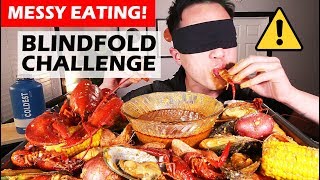 ⚠️ MESSY EATING • 👀 BLINDFOLD❗️ SEAFOOD BOIL CHALLENGE • mukbang • LESS TALKING [upl. by Llehsar]