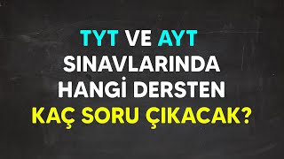 TYT ve AYT Sınavlarında Hangi Dersten Kaç Soru Gelecek [upl. by Htes233]