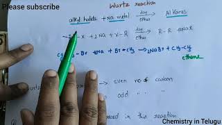 class 11Wurtz reaction explanation in Telugu [upl. by Pelletier]