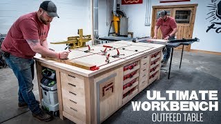 Ultimate Workbench  Table Saw Outfeed Table  Woodworking Project [upl. by Arlynne]