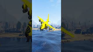 Huge plane crash into water😲 gta5 [upl. by Ynavoj]