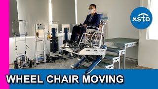 Wheelchair stair climbing accessory manned electirc stair climber [upl. by Therron955]