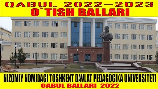 QABUL 20232022 NIZOMIY UNIVERSITETI KIRISH BALLARI [upl. by Mcclary]