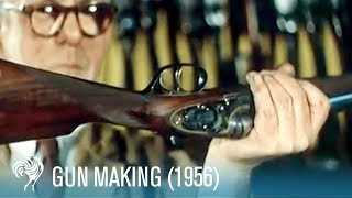 Gun Making Lock Stock amp Barrel 1956  British Pathé [upl. by Einegue]