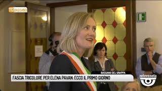 TG BASSANO 28052019  FASCIA TRICOLORE PER ELENA PAVAN ECCO IL PRIMO GIORNO [upl. by Abagael751]