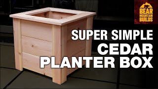 Simple Cedar Raised Planter Box  FREE PLANS [upl. by Reld696]