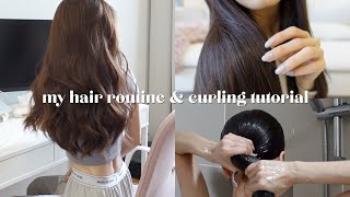 everything about my hair  my hair care routine and how I curl my hair ✨ [upl. by Halbeib95]