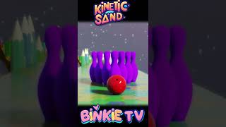 Bowling Ball Fun Learn Colors while Smashing Kinetic Sand Delights 🎳🌈 kineticsandplay [upl. by Ardeen809]