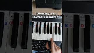 How To Play Symphony No5 on Piano EASY [upl. by Elton]