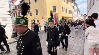 Bergparade beim 36 Bergstadtfest in Freiberg [upl. by Ardnassac535]