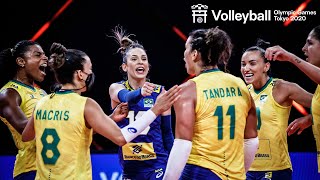 Brilliant Plays of Womens Team Brazil 🇧🇷 2x Olympic Champion  Volleyball World [upl. by Nedroj]