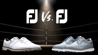 FootJoy Premiere Versus Traditions Review  Save or Spend Extra  footjoy golfshoes [upl. by Nnaylime]