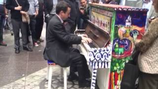 Luciano Claude Street Piano  Paseo Ahumada Chopin Heroic Polonaise Polonesa heroica [upl. by Laban]