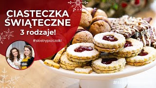 Ciasteczka świąteczne 🎄 3 rodzaje  kruche cytrynowe kakaowe i orzechowe 🎅 🎁 [upl. by Nosiddam463]