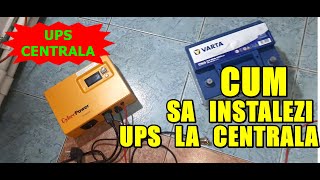 CUM SA INSTALEZI UPS CU BATERIE AUTO LA CENTRALA  SOBA SI CALORIFERE [upl. by Nnaitsirhc]