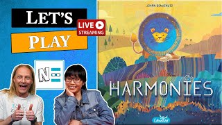 HARMONIES  How to Play  Live Board Game Playthrough amp Review e150 [upl. by Tennies]