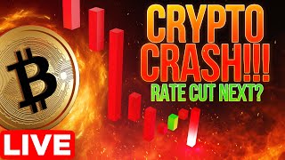 Crypto Market Crash️‍🔥Emergency Fed Cut Coming🔴LIVE [upl. by Ahsenor]