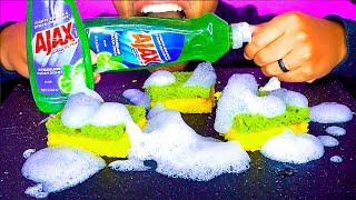 ASMR Edible Dish Sponges Soap Bubbles amp Bottle Weird Food PRANK Jerry Eating Mouth Sounds Mukbang [upl. by Sorgalim357]