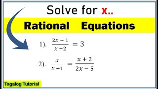 Tagalog Rational equations genmath math11 rationalequations solveforx solvingrationalequation [upl. by Babette]