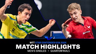 Hugo Calderano vs Anton Kallberg  MS QF  WTT Star Contender Goa 2024 [upl. by Nosyaj]