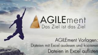 AGILEMENT  Dateien auslesen und kopieren mit Excel Dateien in Excel auflisten [upl. by Htomit276]