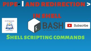 Pipe  and redirection operator in shell script with examples [upl. by Seiuqram]