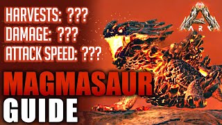 MAGMASAUR  LAVA LIZARD GUIDE Eggs Fireballs amp More  Ark Genesis [upl. by Nnylaj]