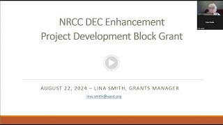 NRCC DEC Enhancement Project Development Block Grant Webinar [upl. by Alger]