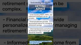 Getting Advice for retirement and RRSP shorts booksinline RRSP RRIF Retirement ShaeleneMcInnis [upl. by Zimmermann269]