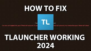 HOW TO FIX TLAUNCHER You are not logged into your minecraft account If you are logged into your [upl. by Lymann]